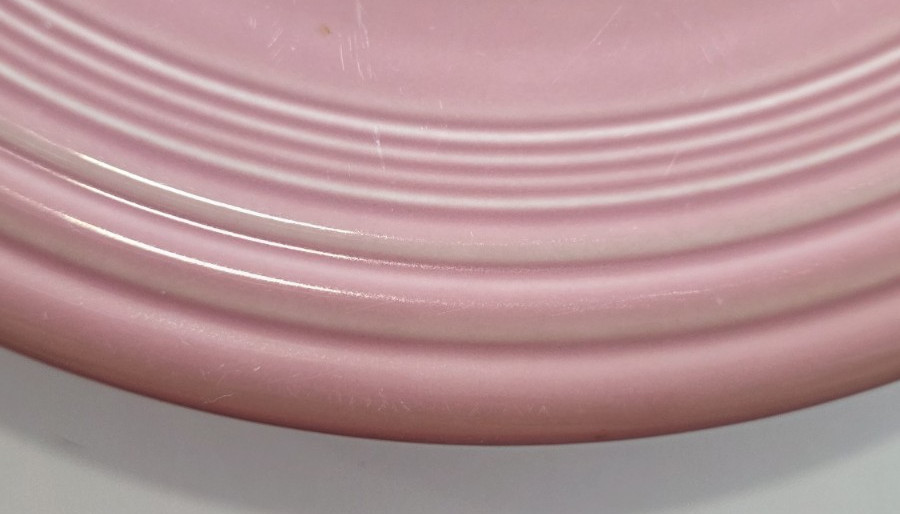 Fiesta Dinner Plate Classic Rim. Rose 10 1/2 Inches, Fiesta Ware Set of 3 Plates