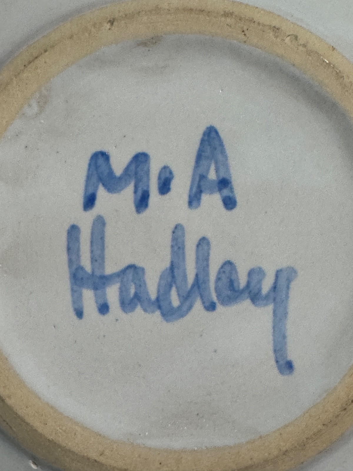Vintage M.A. Hadley Blueberry Bouquet Oval Relish Tray Serving Dish Signed
