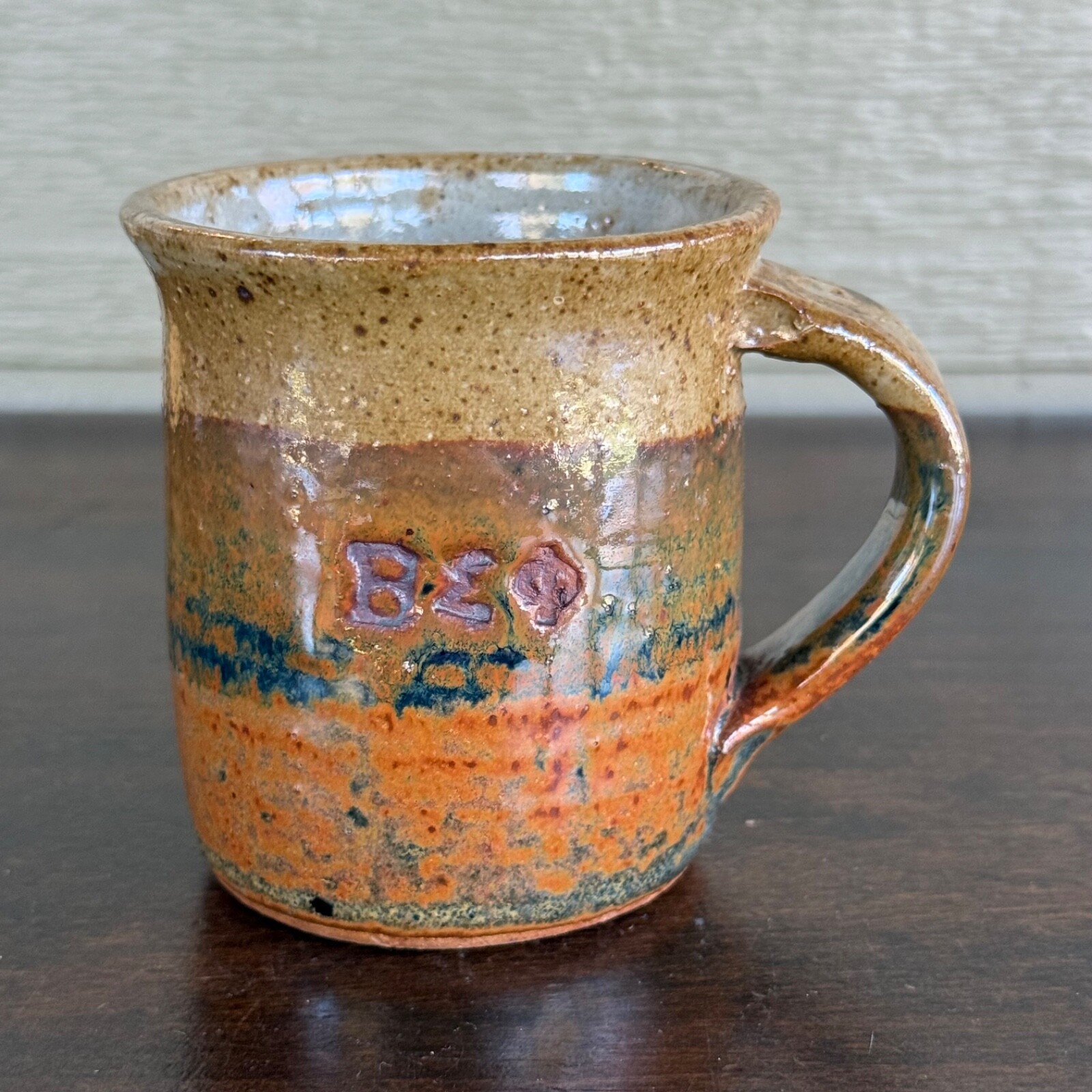 Vintage Barry Jepson Studio Art Pottery Coffee Mug 1978 Beta Sigma Phi Kansas