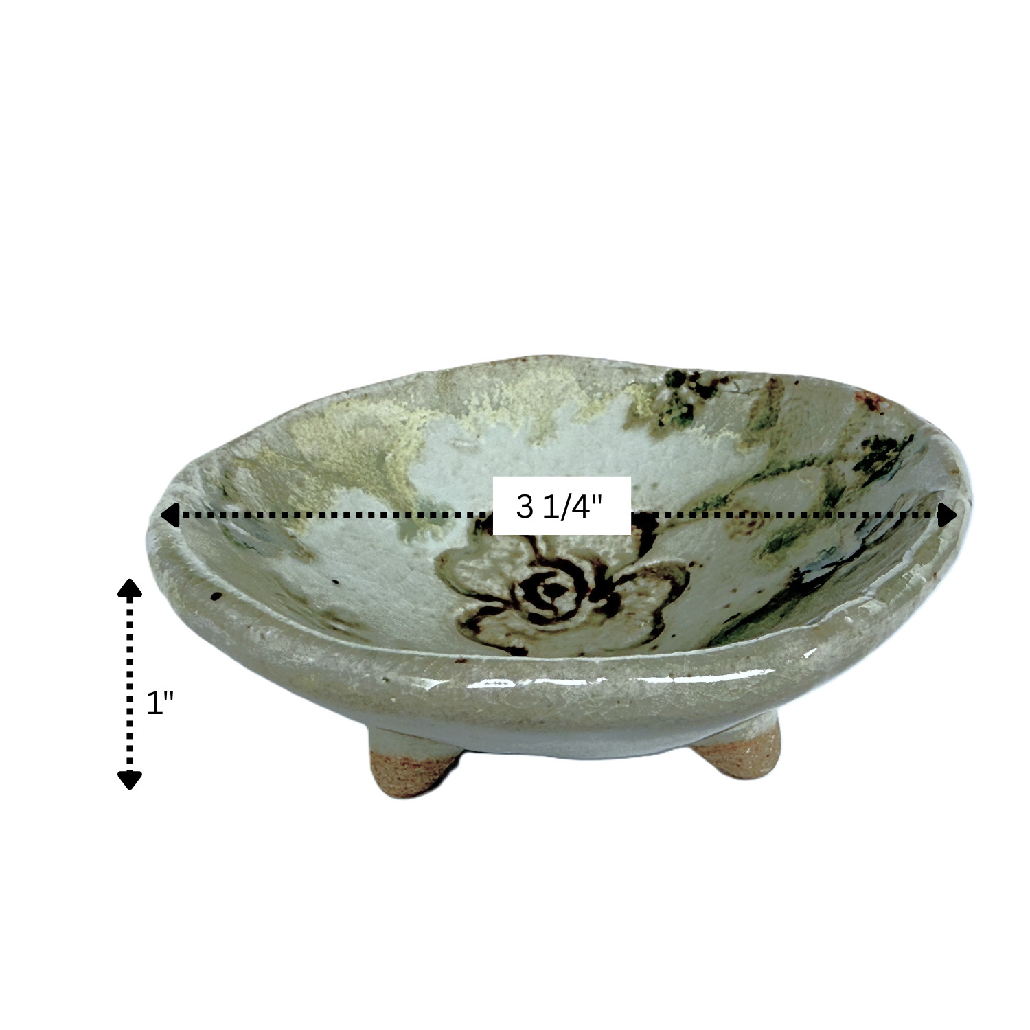 Handmade Earthenware Pottery Stoneware Small Round Dipping Sauce Dish Bowl 3.25″