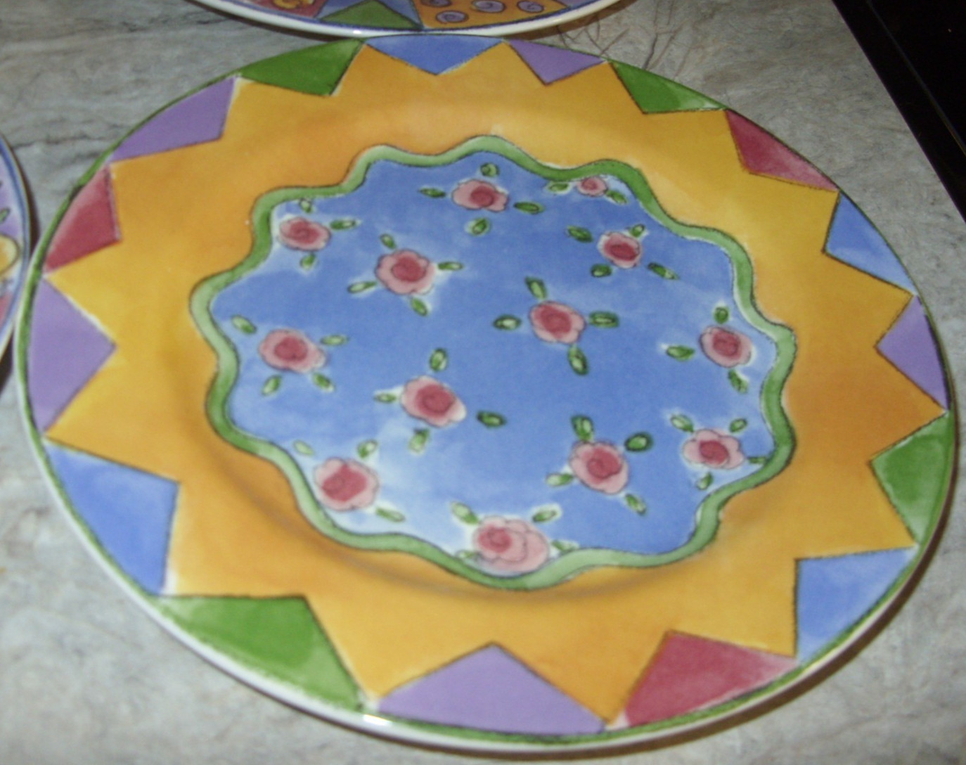 Sango Sweet Shoppe Sue Zipkin Set Of 4 Asst. Designs Salad Dessert Plates 7 7/8″