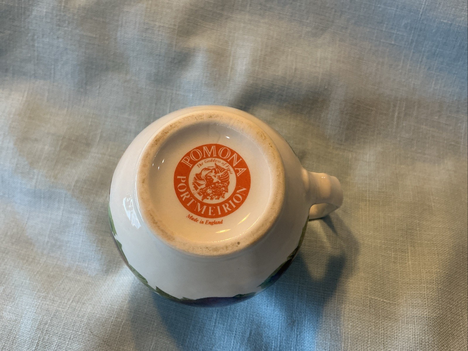 Vintage Portmeirion Pomona fruit Garland Petite Creamer Pitcher Orange Stamp