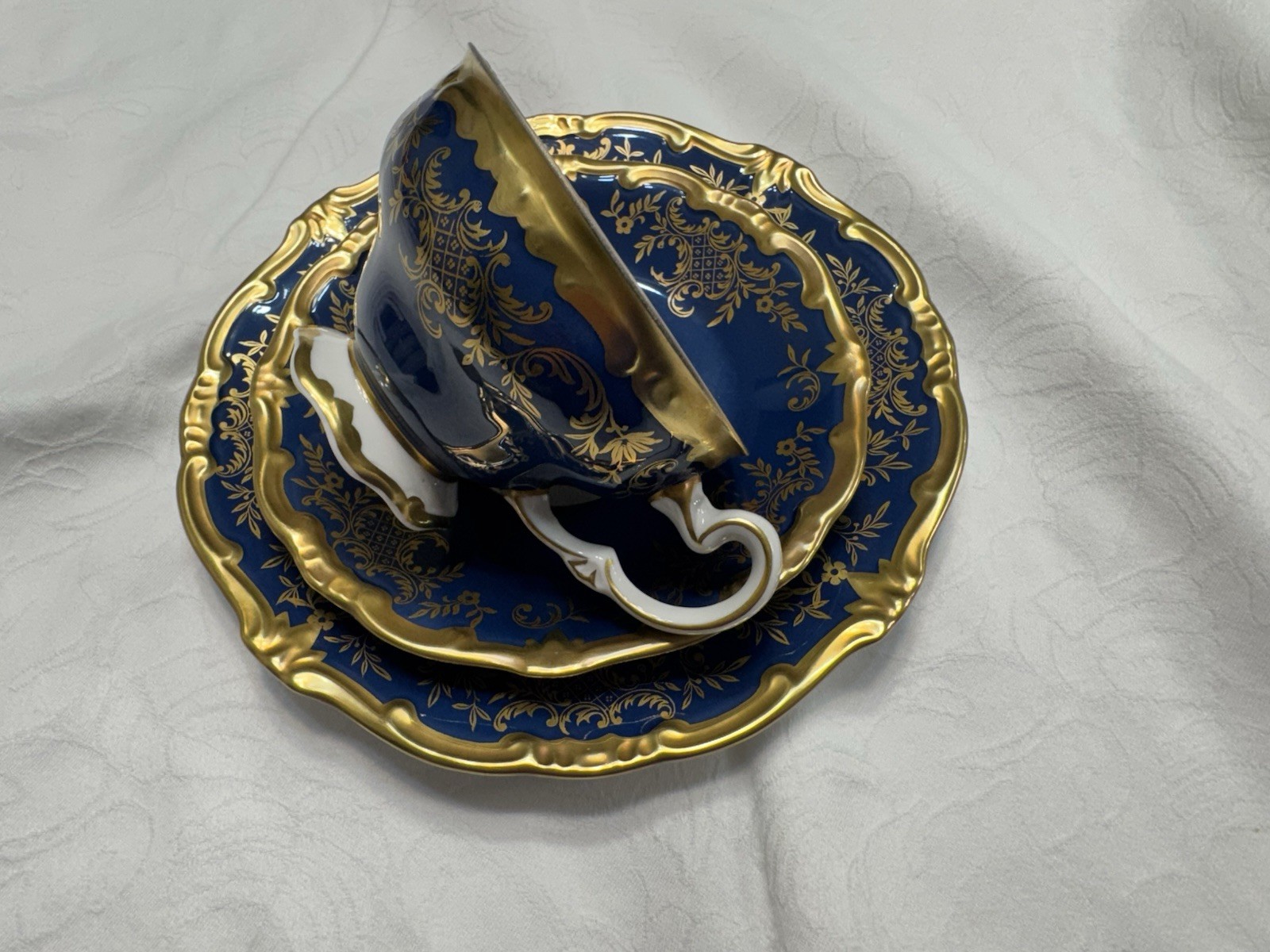 Weimar “Katharina” Trio Tea Set, Blue, Germany 1950-1959