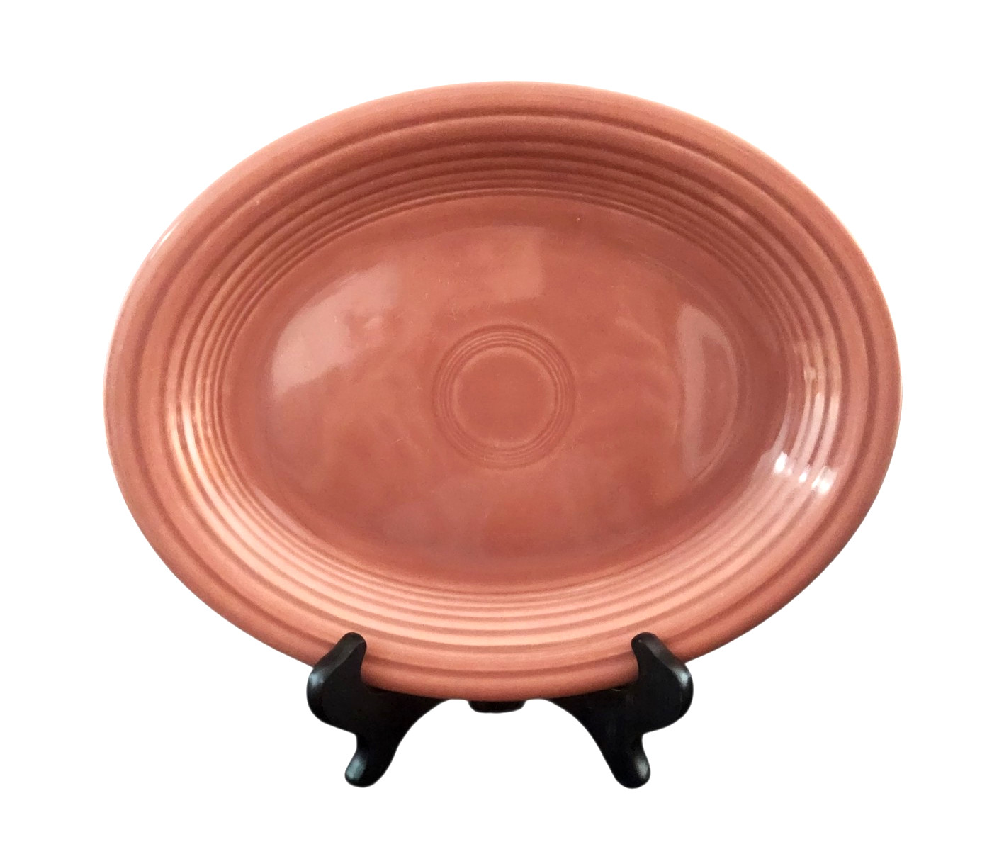 FIESTA FIESTAWARE by Homer Laughlin 12 1/2″ Oval Serving Platter ROSE 1950-1959