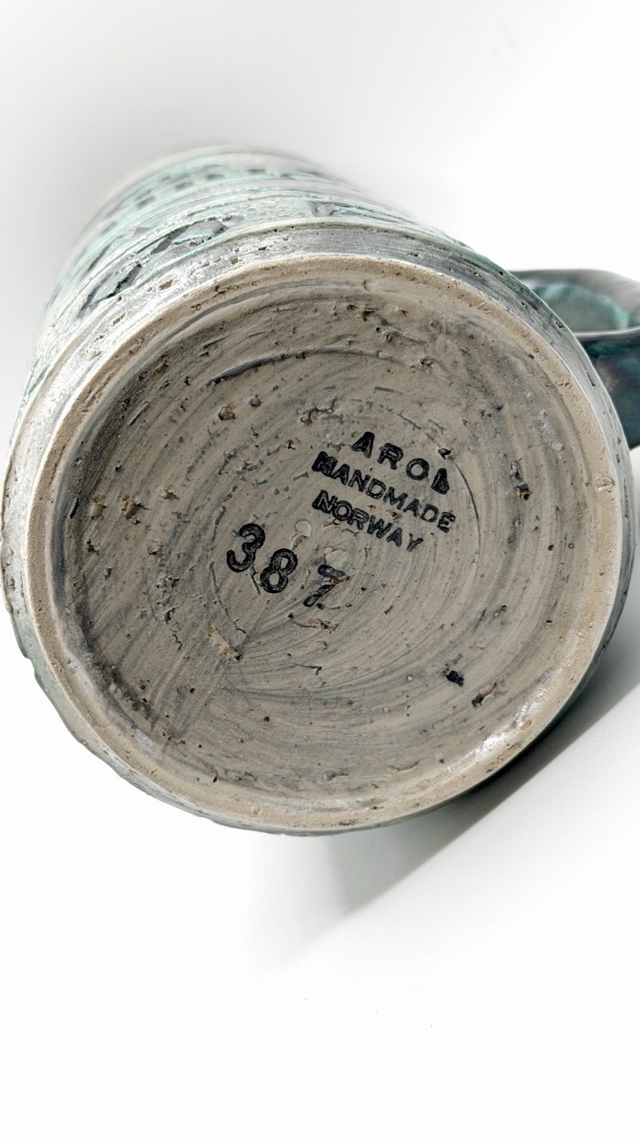 Vintage AROL Scandinavian Art Clay Pottery Cup/Mug Scandinavian Nordic Runes
