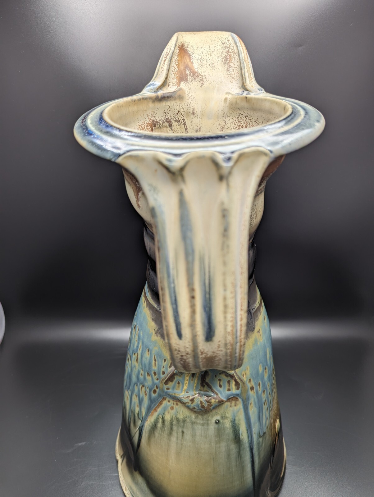 Huge 16.75″ Steven Hill Cypress Pitcher Porcelain Studio Art Pottery Signed