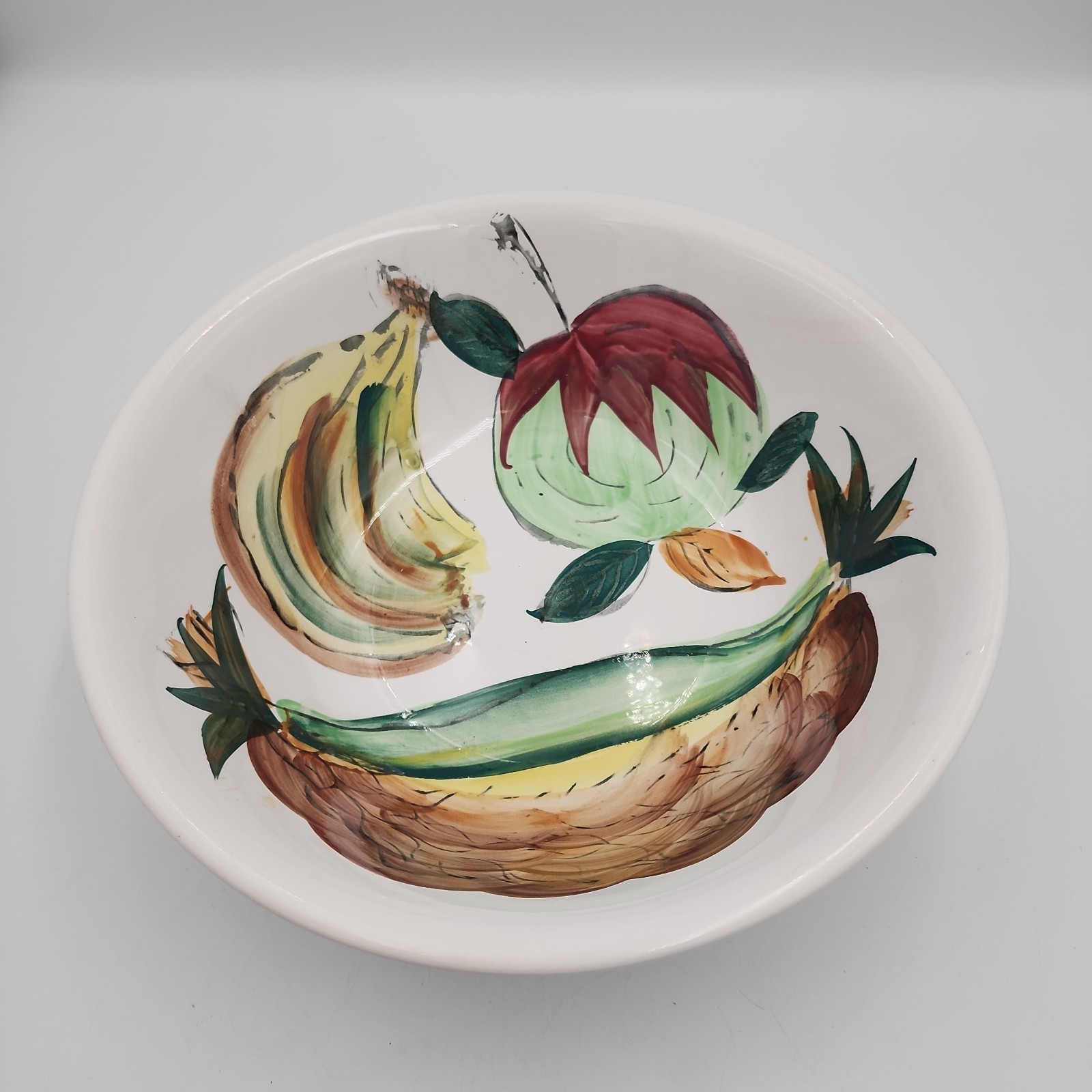 Vintage Westwood Finest Ironstone “Fruits And Veggies” Serving Bowl Ceramic