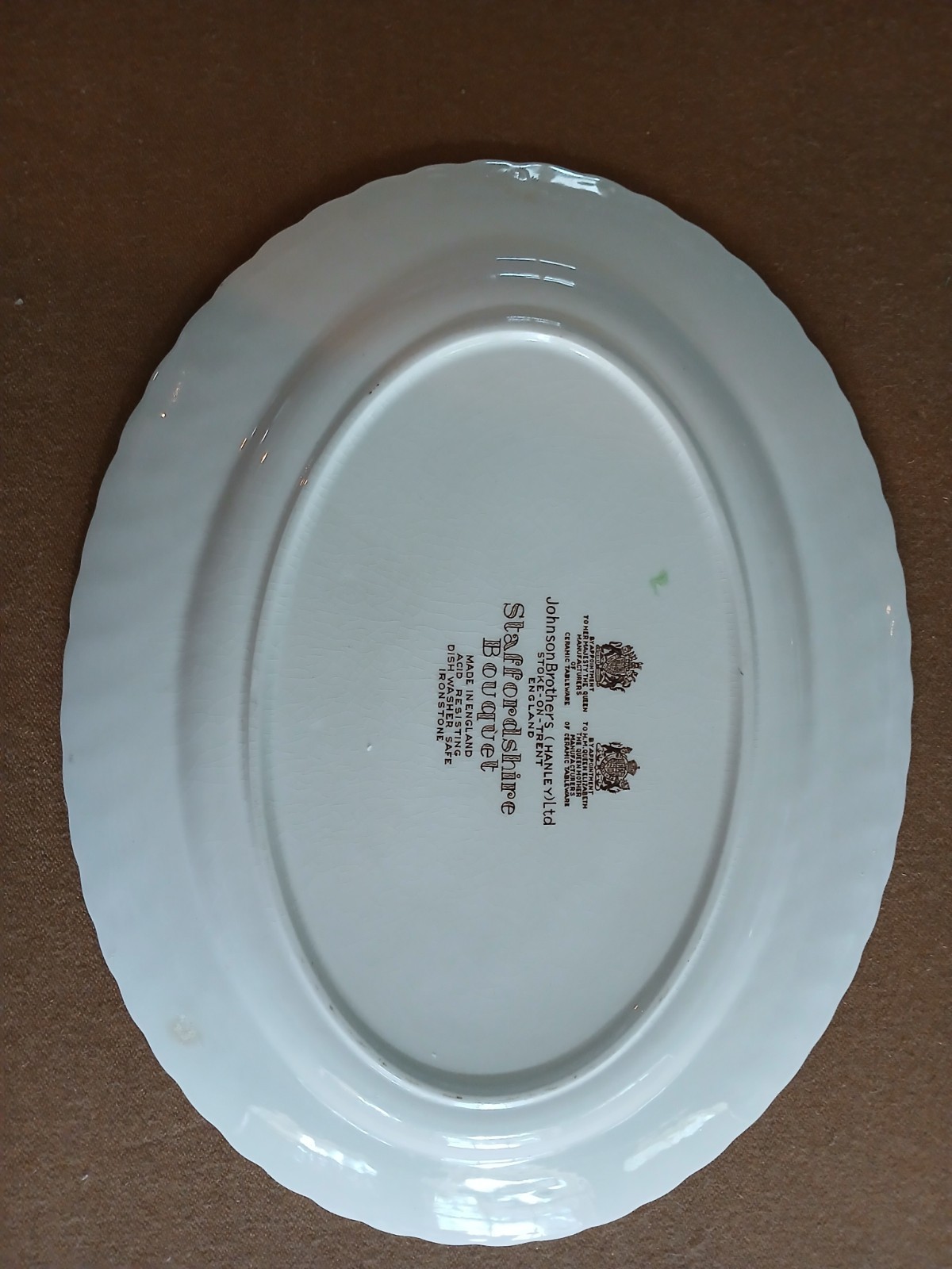 VINTAGE JOHNSON BROTHERS STAFFORDSHIRE BOUQUET LARGE OVAL PLATTER 14” X 11”