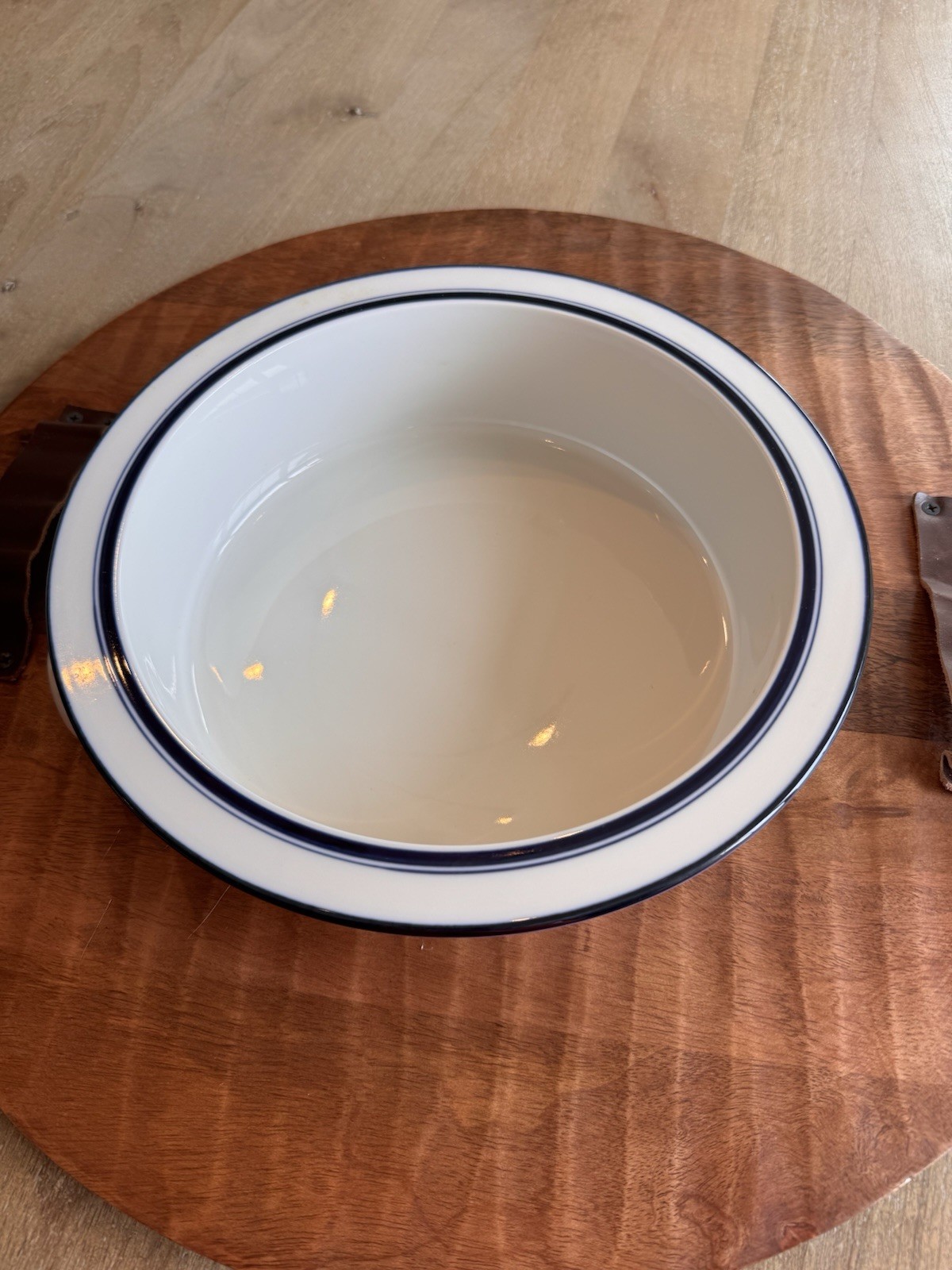 Dansk Bistro Christianshavn 11” Serving Bowl NR Japan White Blue Vegetable Pasta