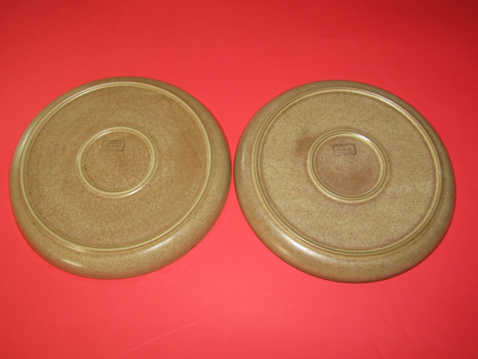 Pair of 2 Denby Romany Brown 10 1/8″ Dinner Plates – Made in England