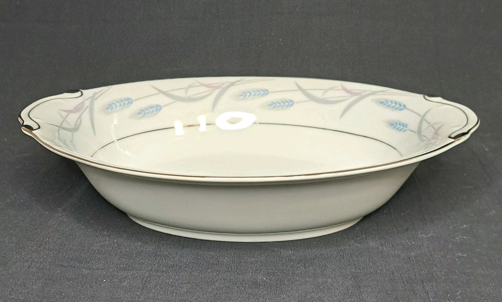 Valmont China Royal Wheat Oval Serving Bowl 11″ Vintage