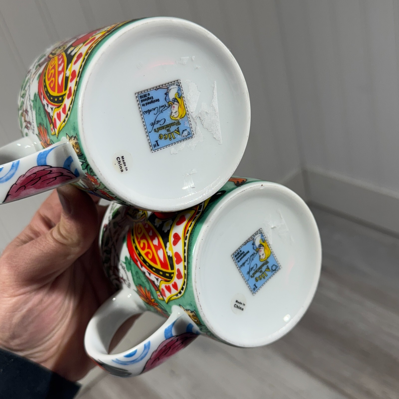 Lot 2 Alice In Wonderland Cafe Ceramic Mugs Tea Coffee Cups Paul Cardew England