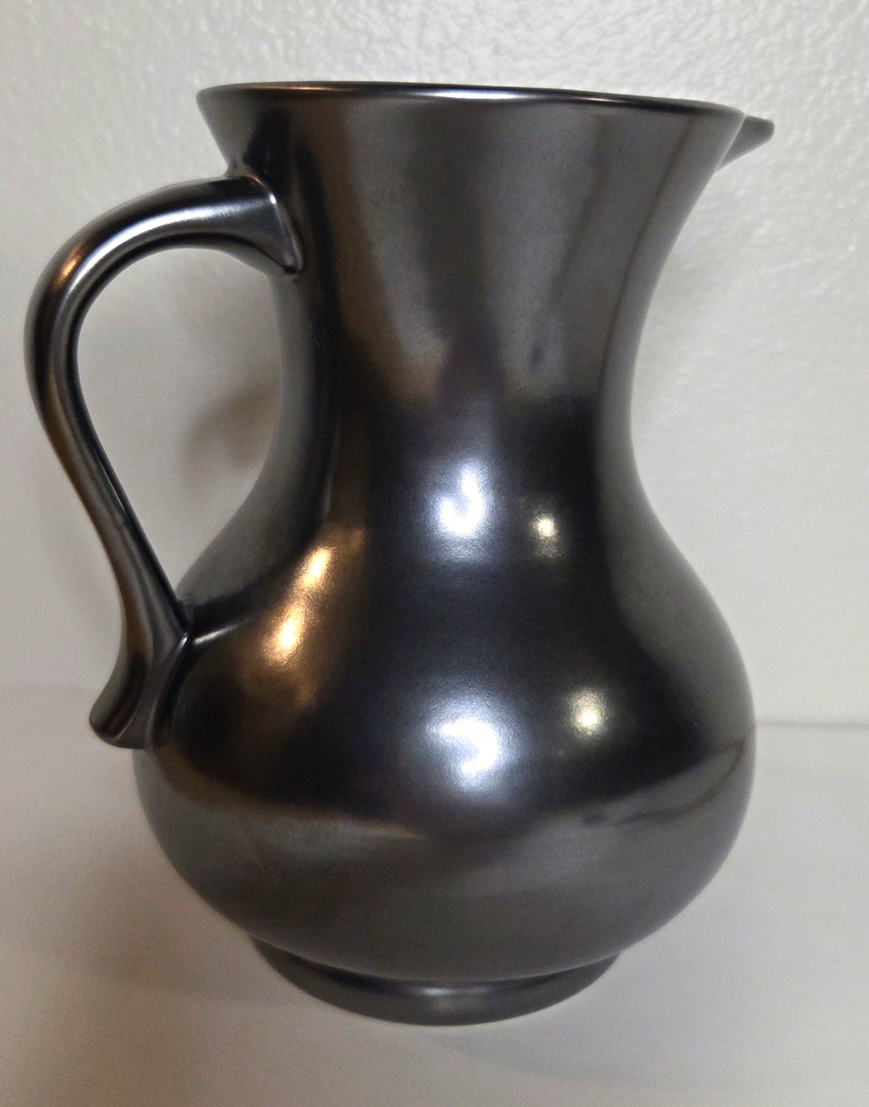 Vintage Prinknash Metalic Ceramic Pitcher Handmade Pottery from England