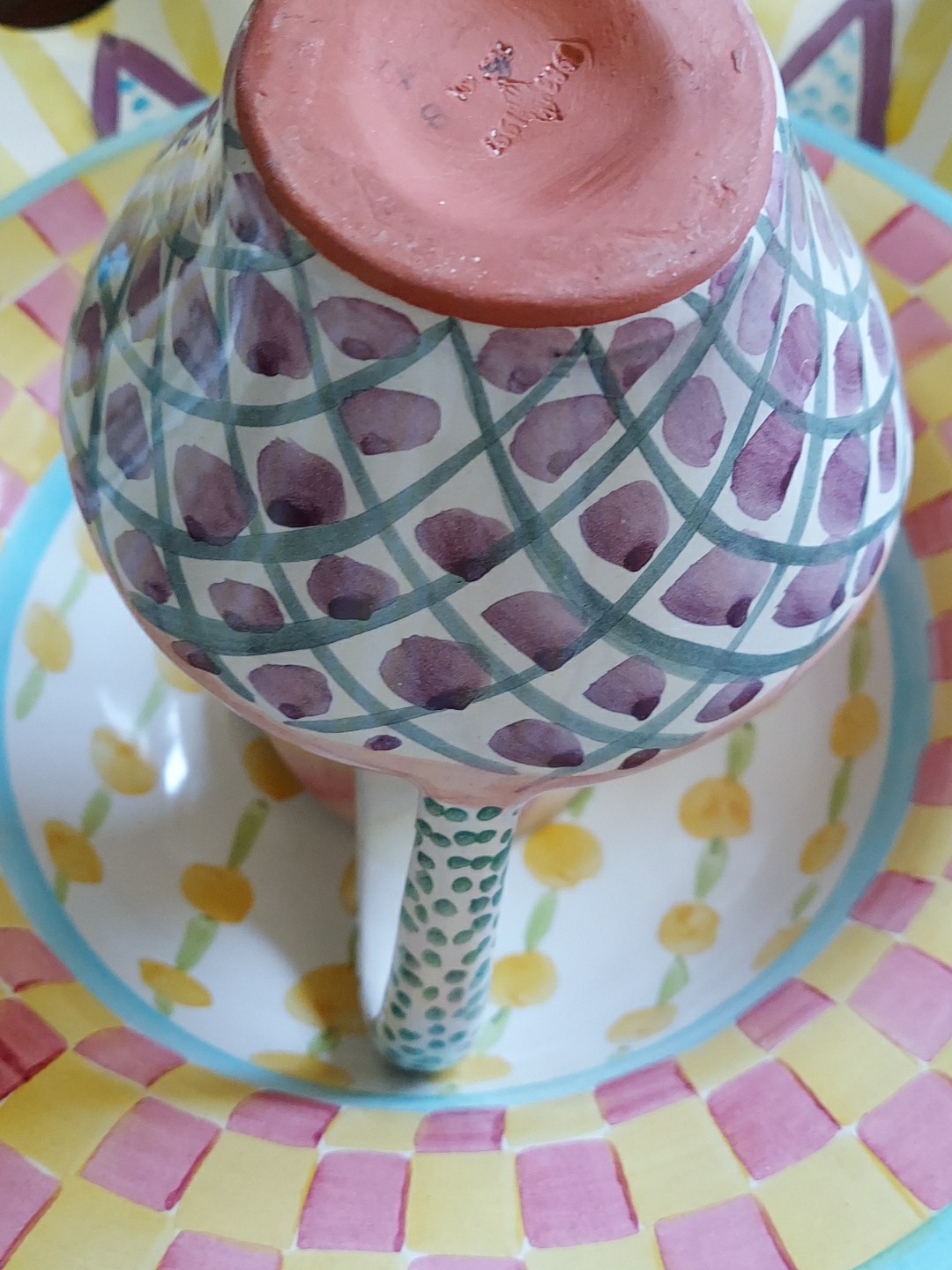 MacKenzie-Childs Keukenhof Ceramic Pitcher 8″
