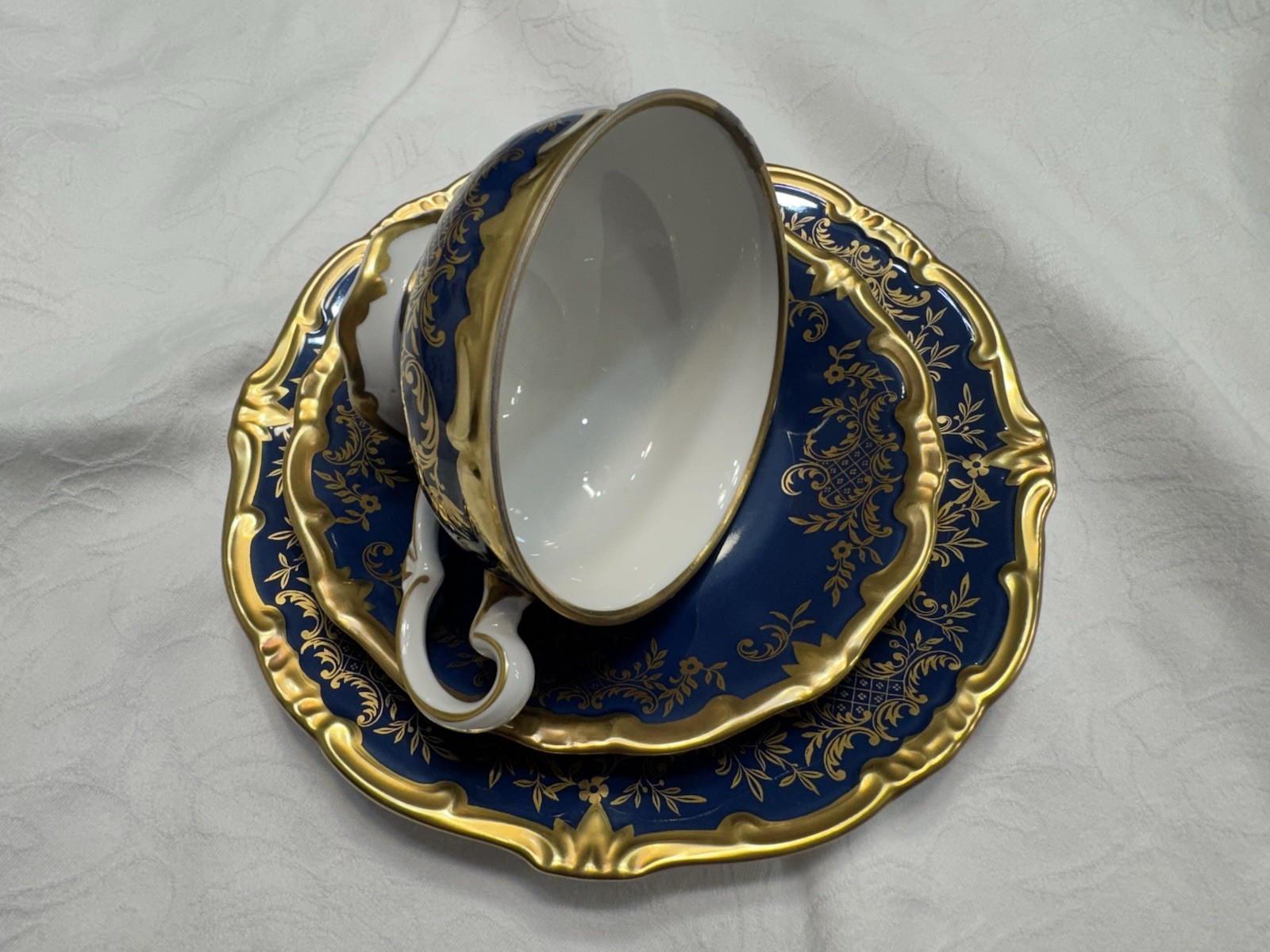 Weimar “Katharina” Trio Tea Set, Blue, Germany 1950-1959