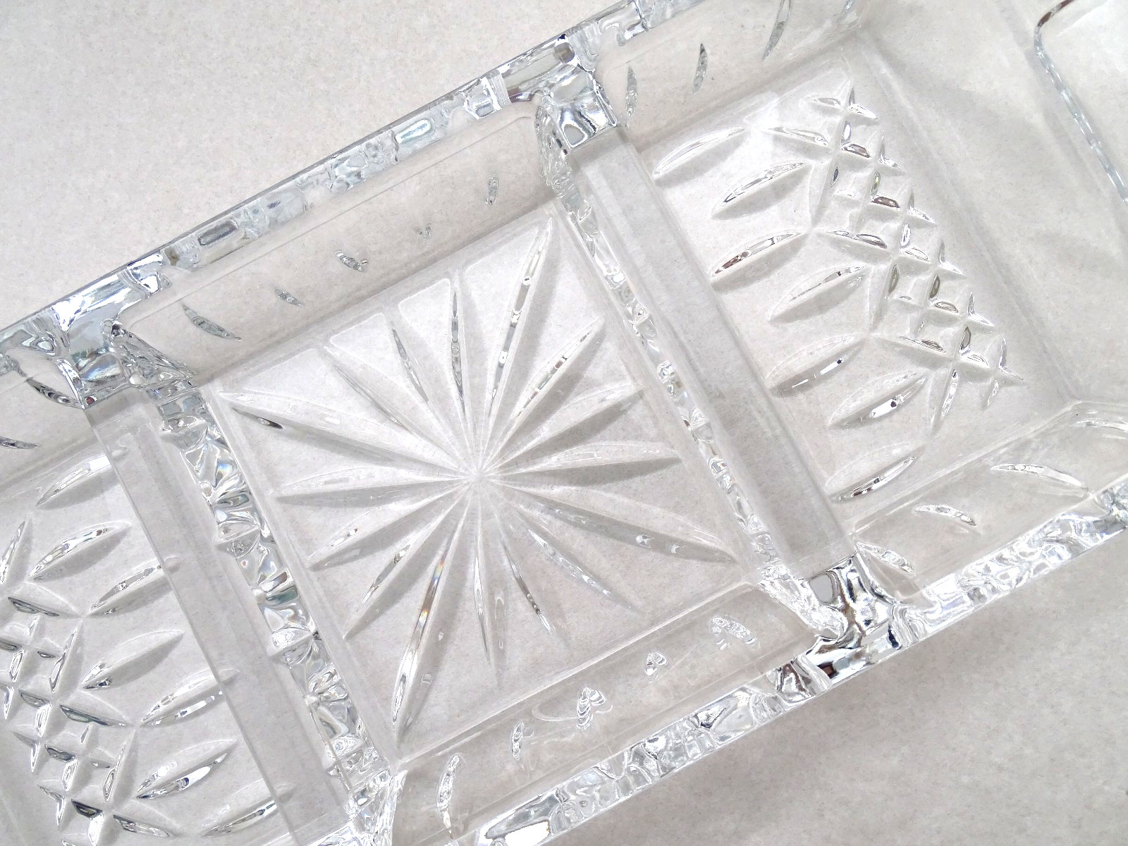 Waterford Crystal Lismore 3-Part Serving Dish / Free Shipping