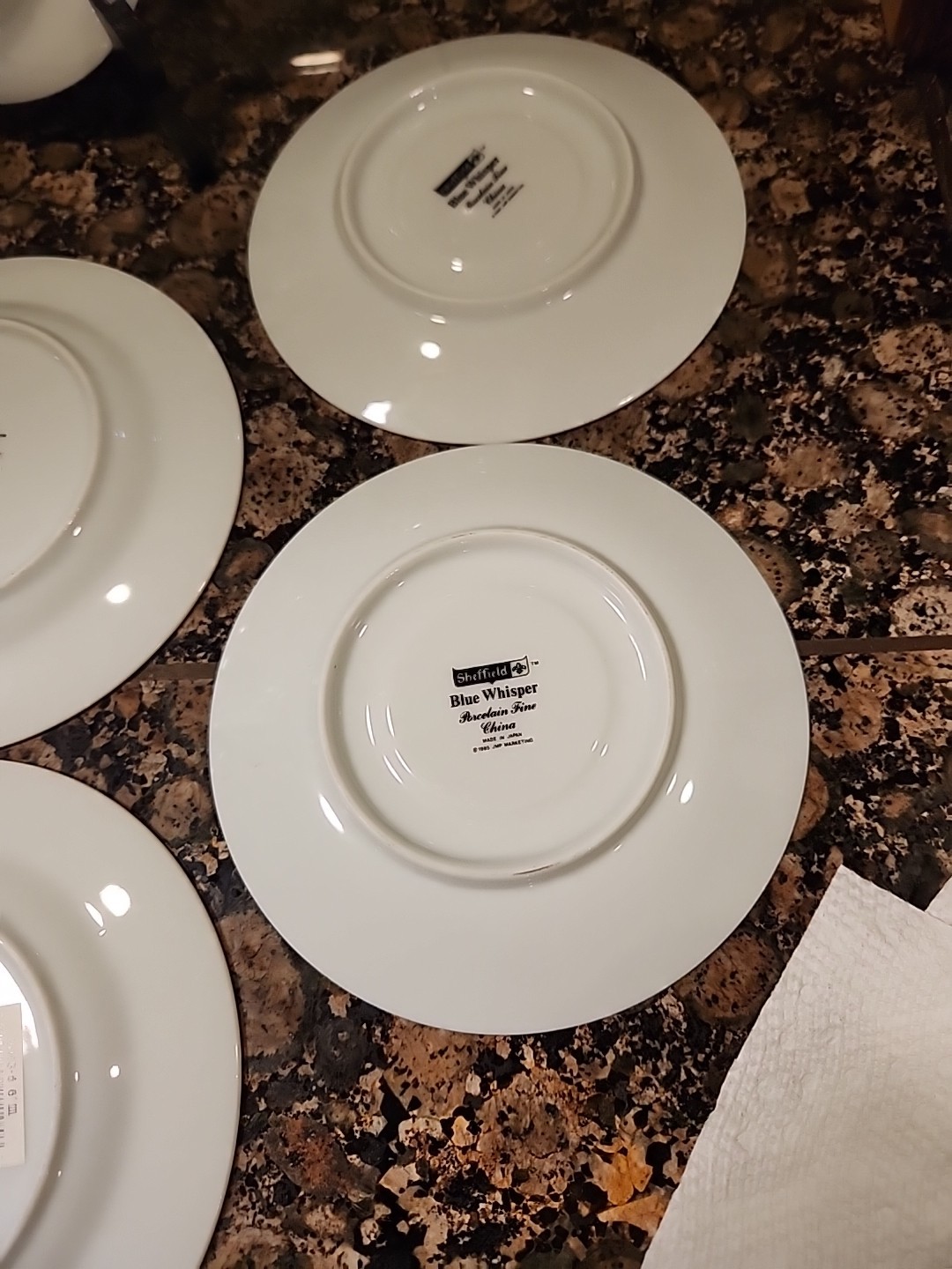 Sheffied Blue Whisper Fine China Set Of 8 (6) Bread Butter 6 3/8″ (2) Saucers 6″