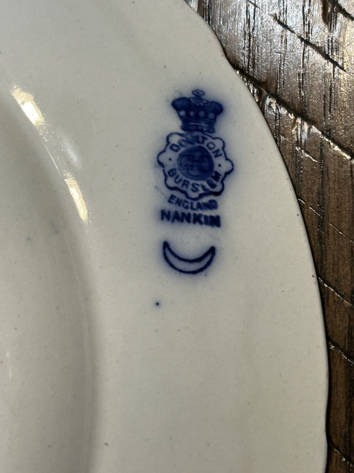Royal Doulton POLYCHROME FLOW BLUE 10 1/4″ Plate “NANKIN” Staffordshire