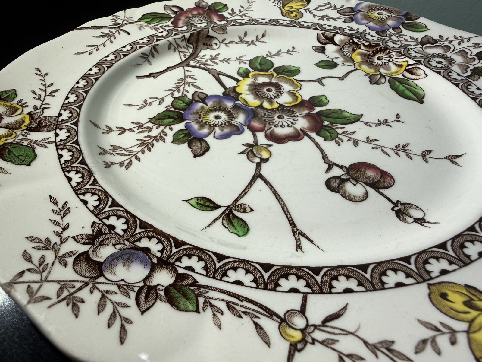 Set of 5 Alfred Meakin Medway Beautiful Dinner Plates Transferware Floral