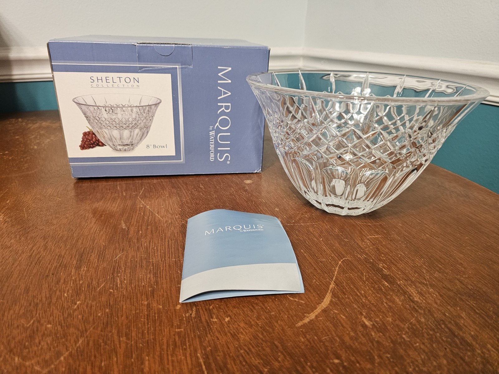 Waterford Crystal Marquis 8” Bowl Shelton Collection New with Original Box