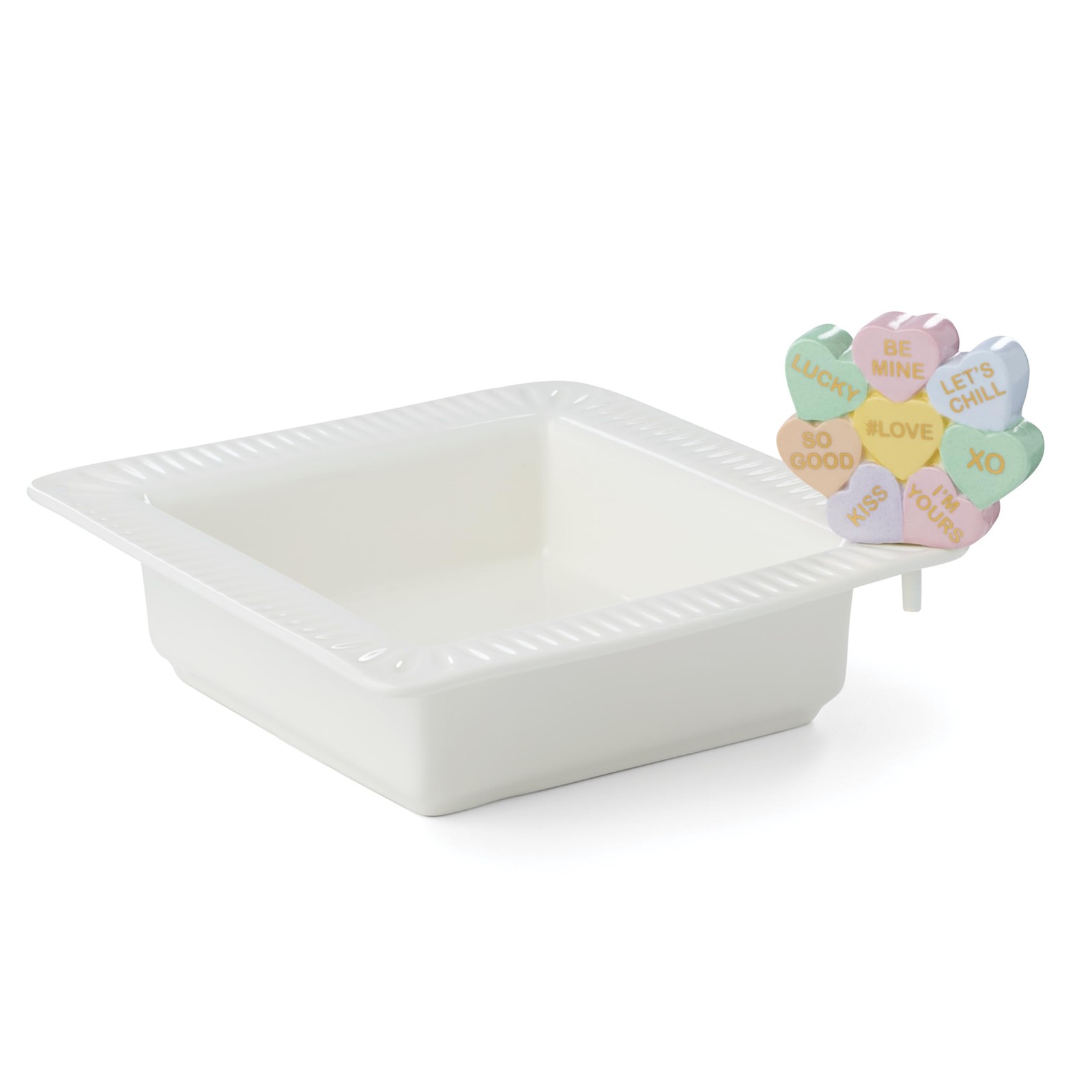 897862 Profile Poppers Square Bowl & Heart Candy Set, Valentine’s Day