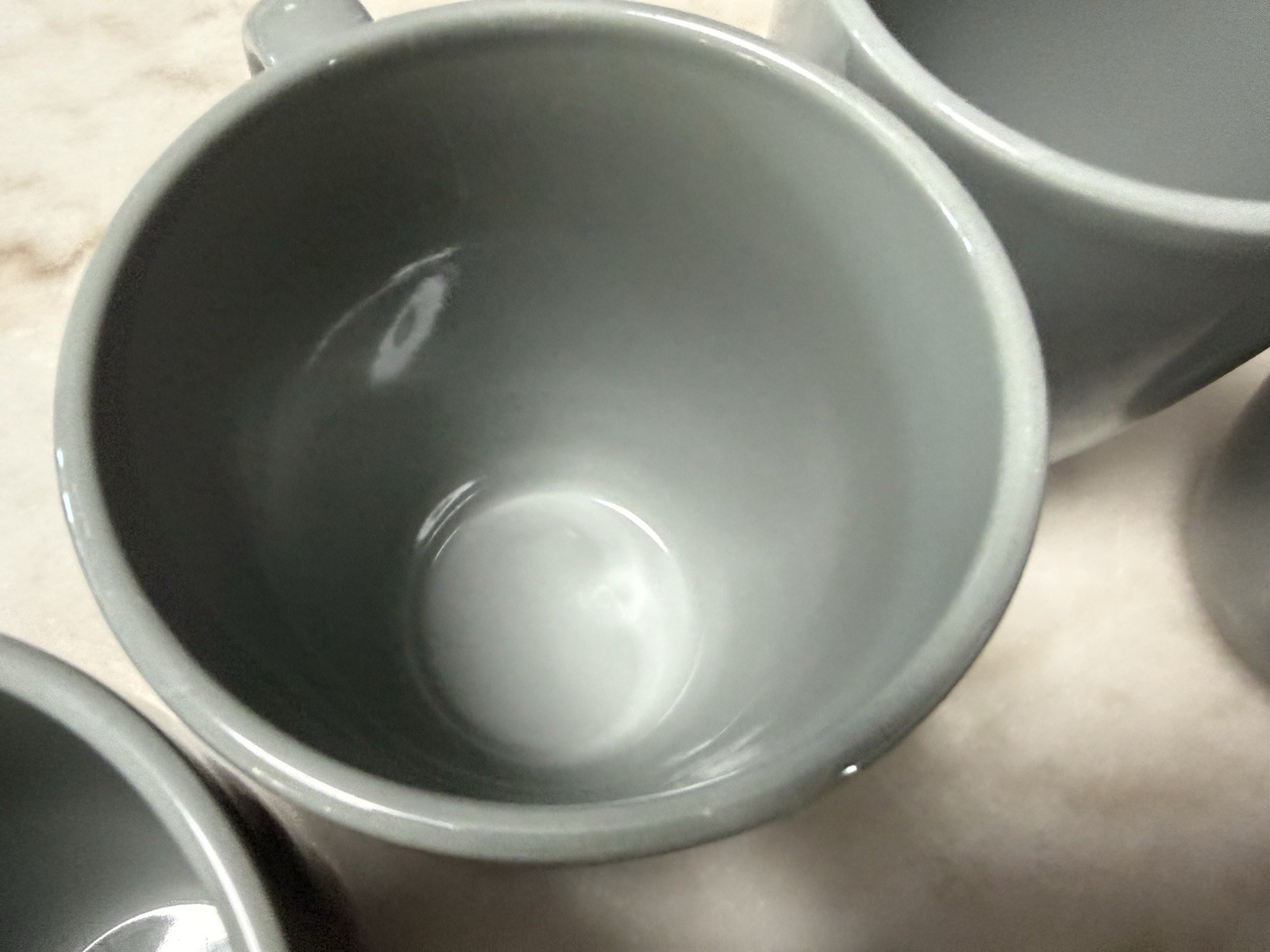 4 Corelle Coordinates Stoneware Stoneware Gray Coffee Mugs Cups 11 Oz