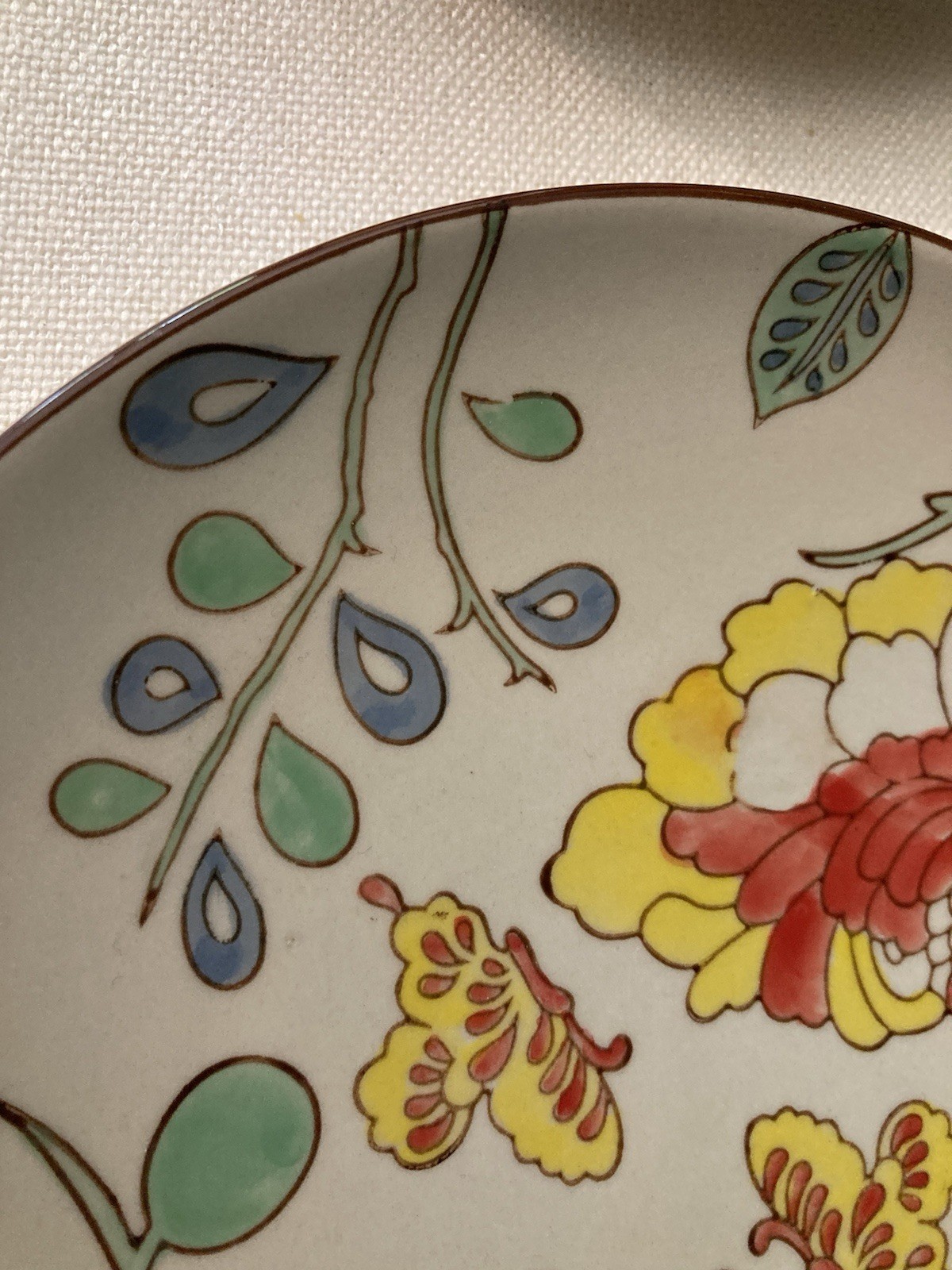 Pair of 8” Hand Painted Yokohama Salad Plates
