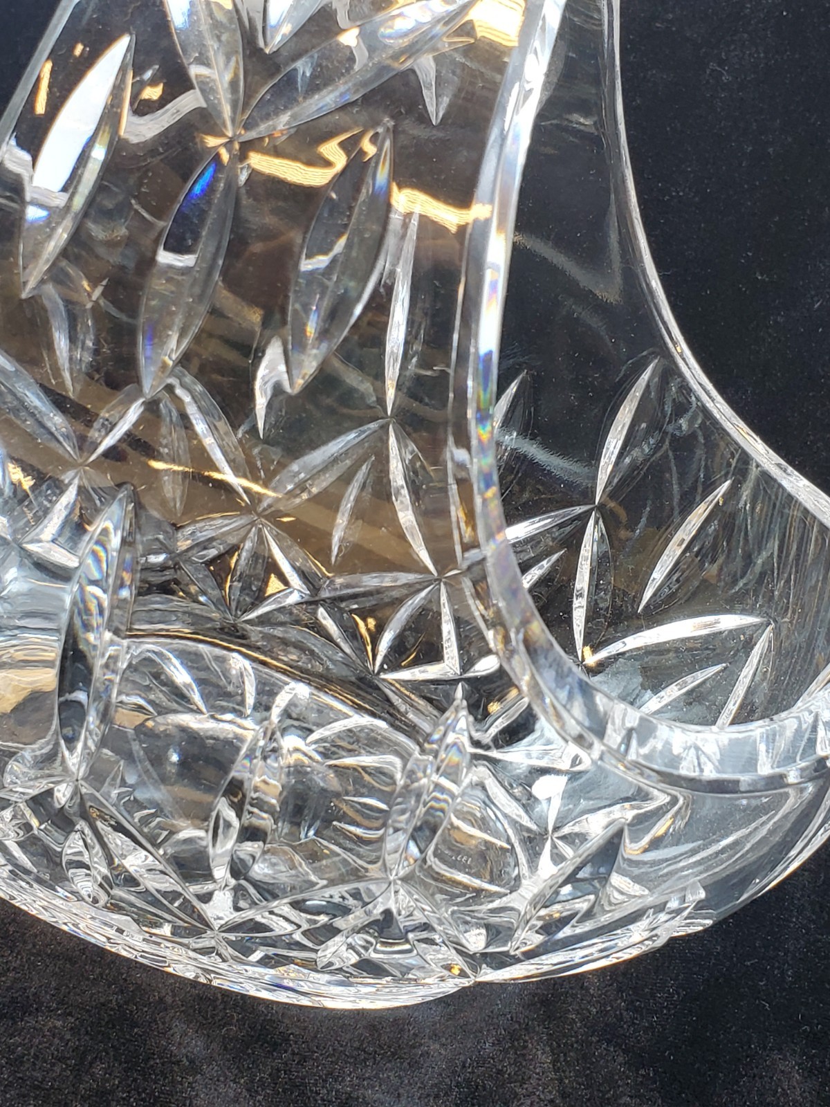 Block 24% Full Lead Crystal Candy Dish Handmade In Czech Republic Heavy