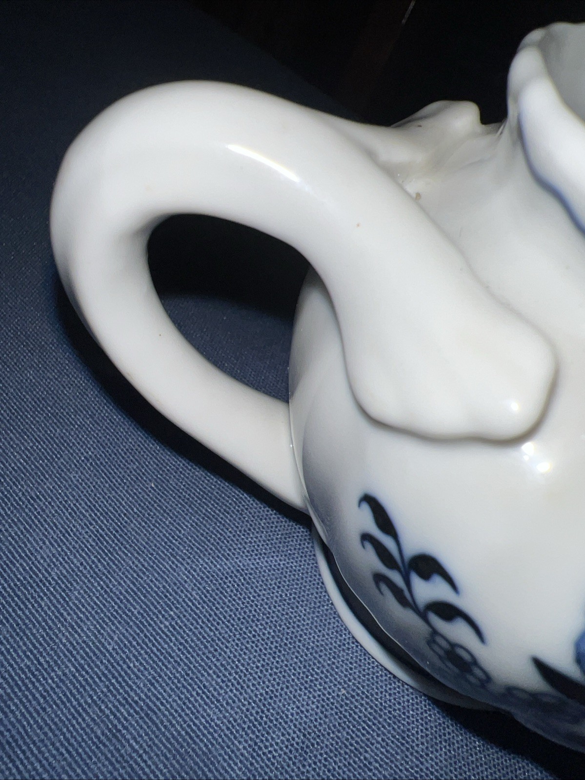 Blue Danube Japan Creamer Blue Onion Floral Porcelain Vintage By Lipper, Banner