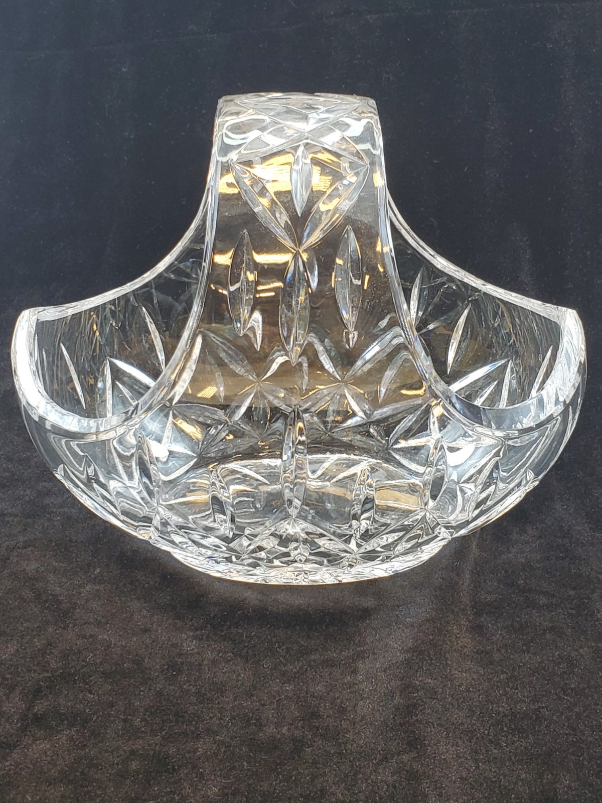 Block 24% Full Lead Crystal Candy Dish Handmade In Czech Republic Heavy