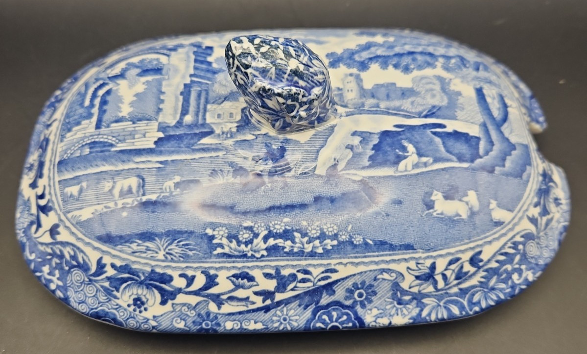 Stunning! Copeland Spode Sauce Tureen “Italian” Pattern 4-Piece Set CA 1891-1920