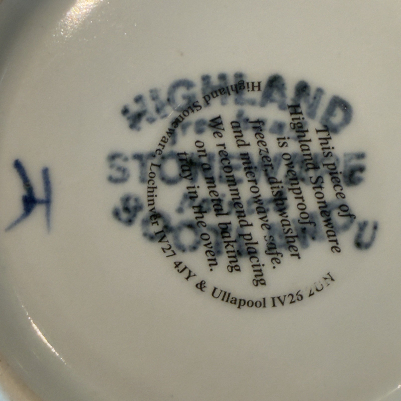 Highland Stoneware Scotland Flared Serving Bowl 12” Hand Painted Landscape