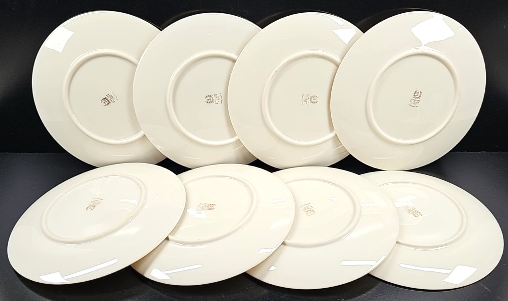 8 Lenox Starlight Salad Plate Set Vintage Flower Elegant Dining Dishes Retro Lot