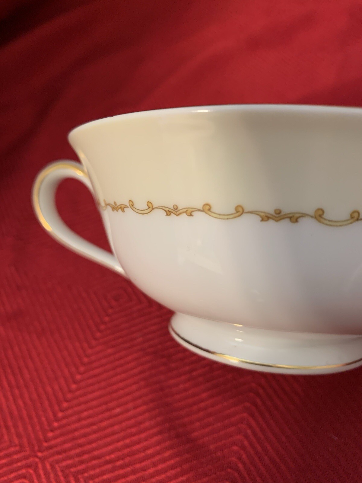Noritake Troyon Cream Soup Bowls in Bone China Floral w/Gold Trim Quantity Avail