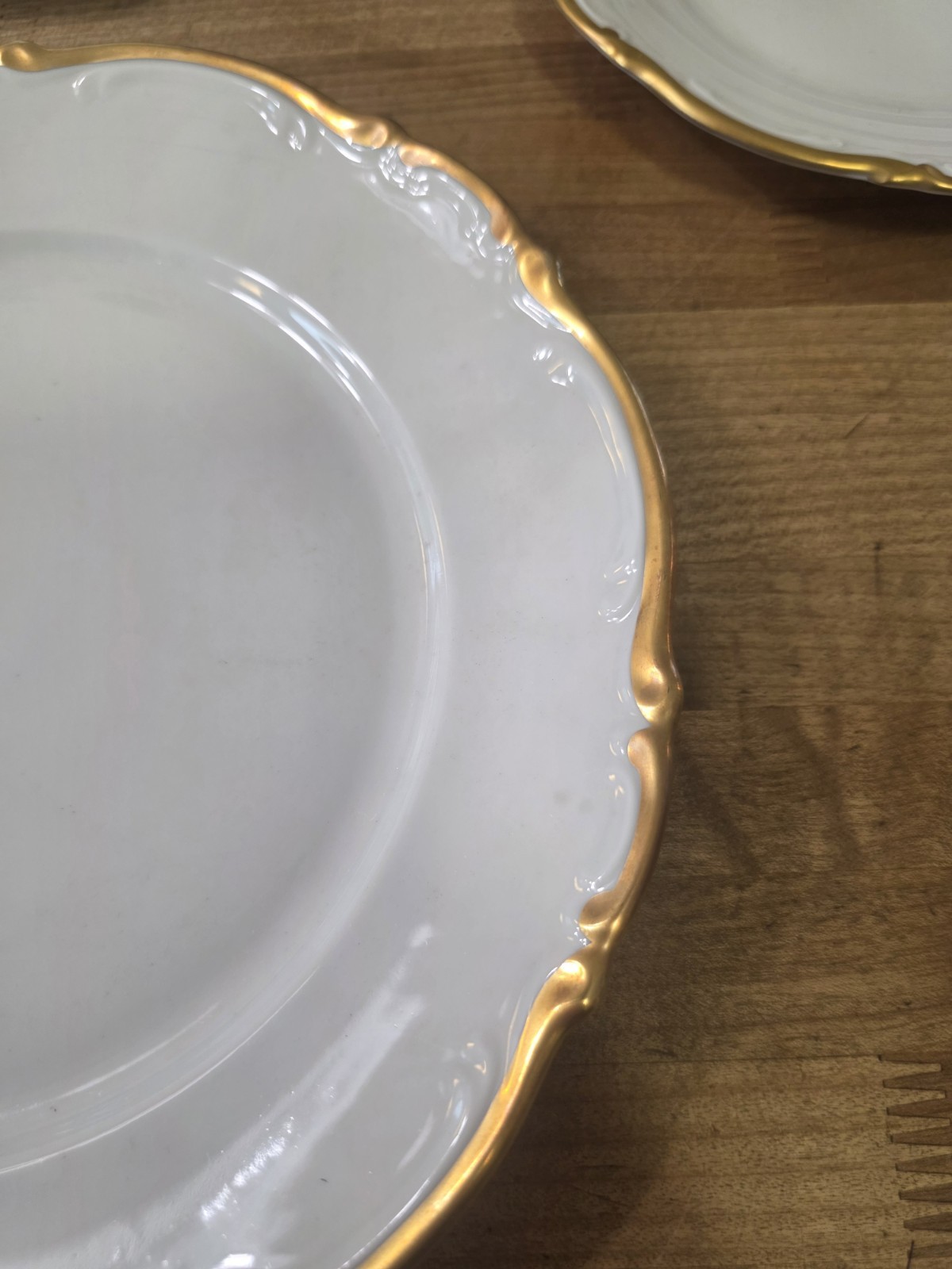Mitterteich Golden Lark Dinner Salad Bread Plates 10.5″ 8″ 7″ Germany Bavaria