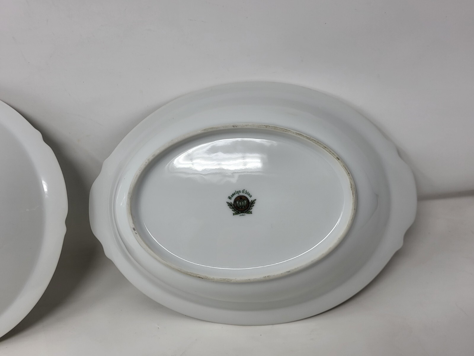 Lot of Two Roselyn Dogwood Vegetable Serving Bowls-One 9″ Round, One 11.25″ Oval