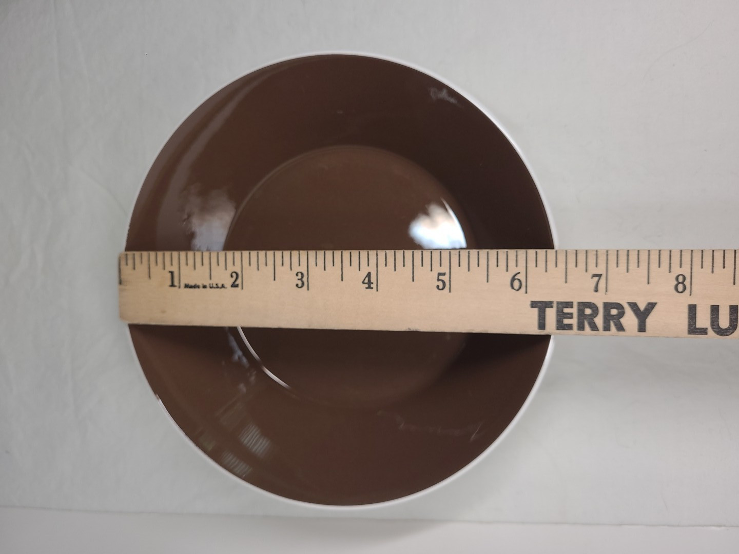 Mikasa Duplex/Brunch Ben Siebel Coupe Cereal Bowl White Brown 6 1/2″ MCM VTG