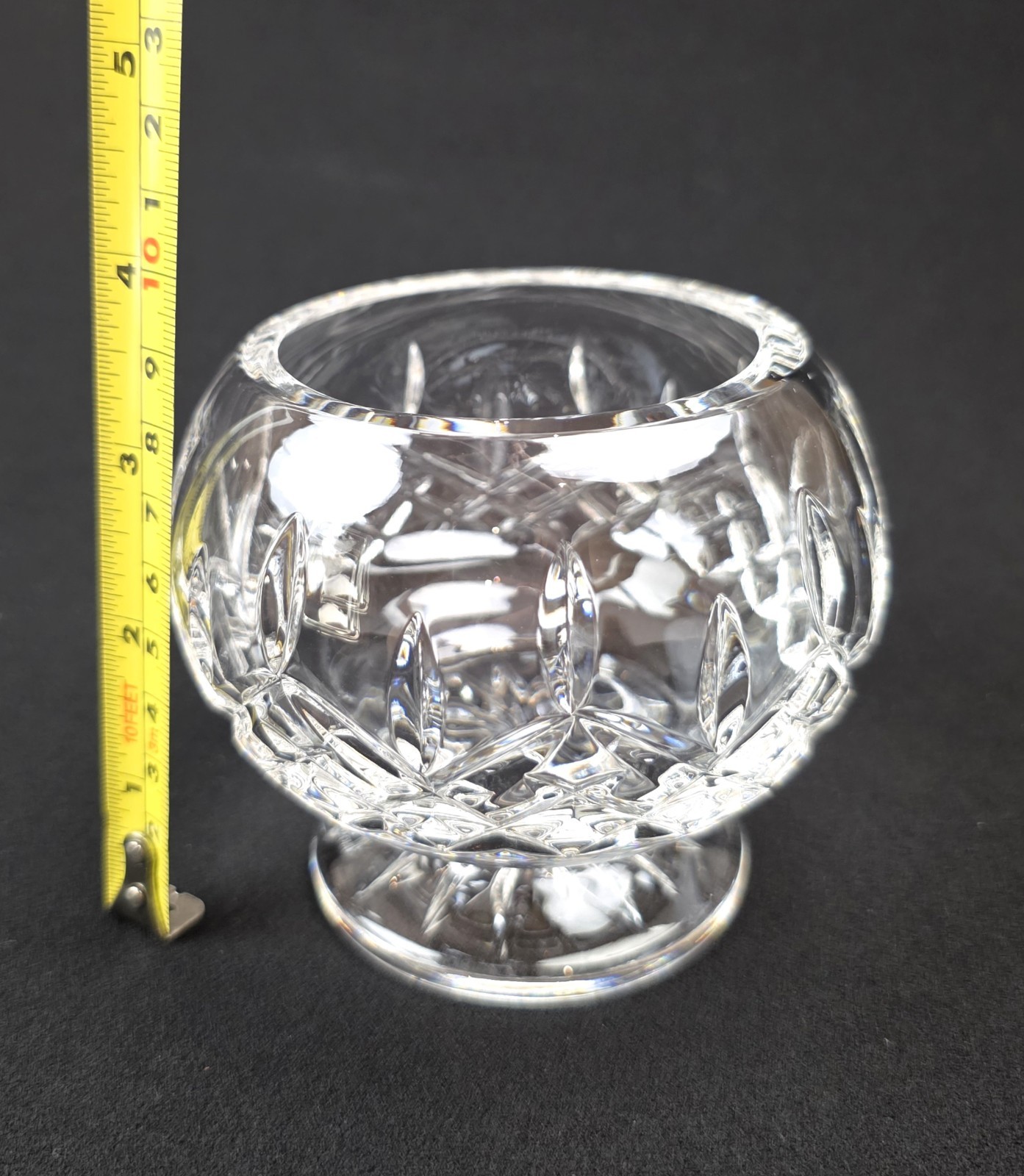Waterford Crystal Lismore Open Round Footed Sugar Bowl Excellent 3 5/8”