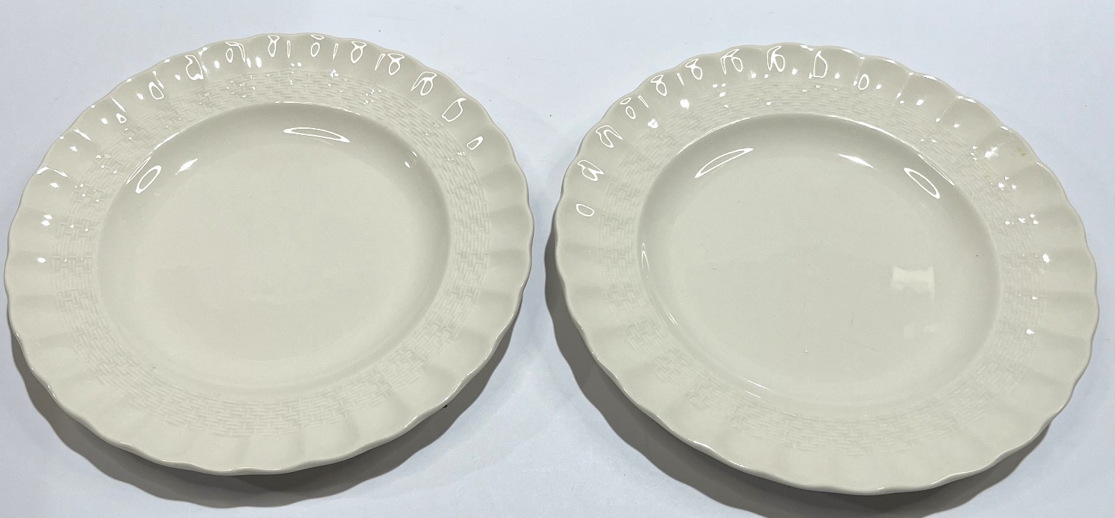 Set of 2 Spode Chelsea Wicker Salad Plates ~ 7.75″ ~ Earthenware ~ England