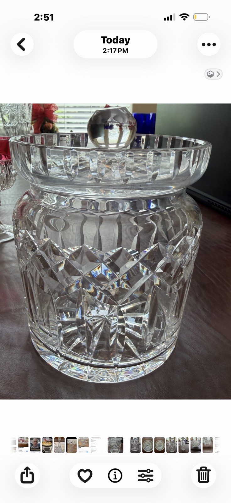 Beautiful Waterford Lismore Biscuit Barrell and Lid