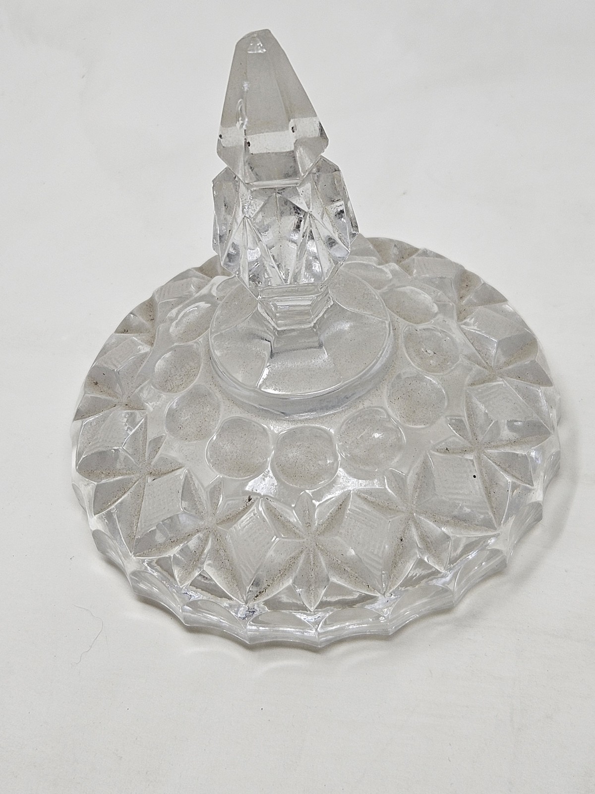 Vintage Italian Hand-Cut Lead Crystal Lidded Candy Dish