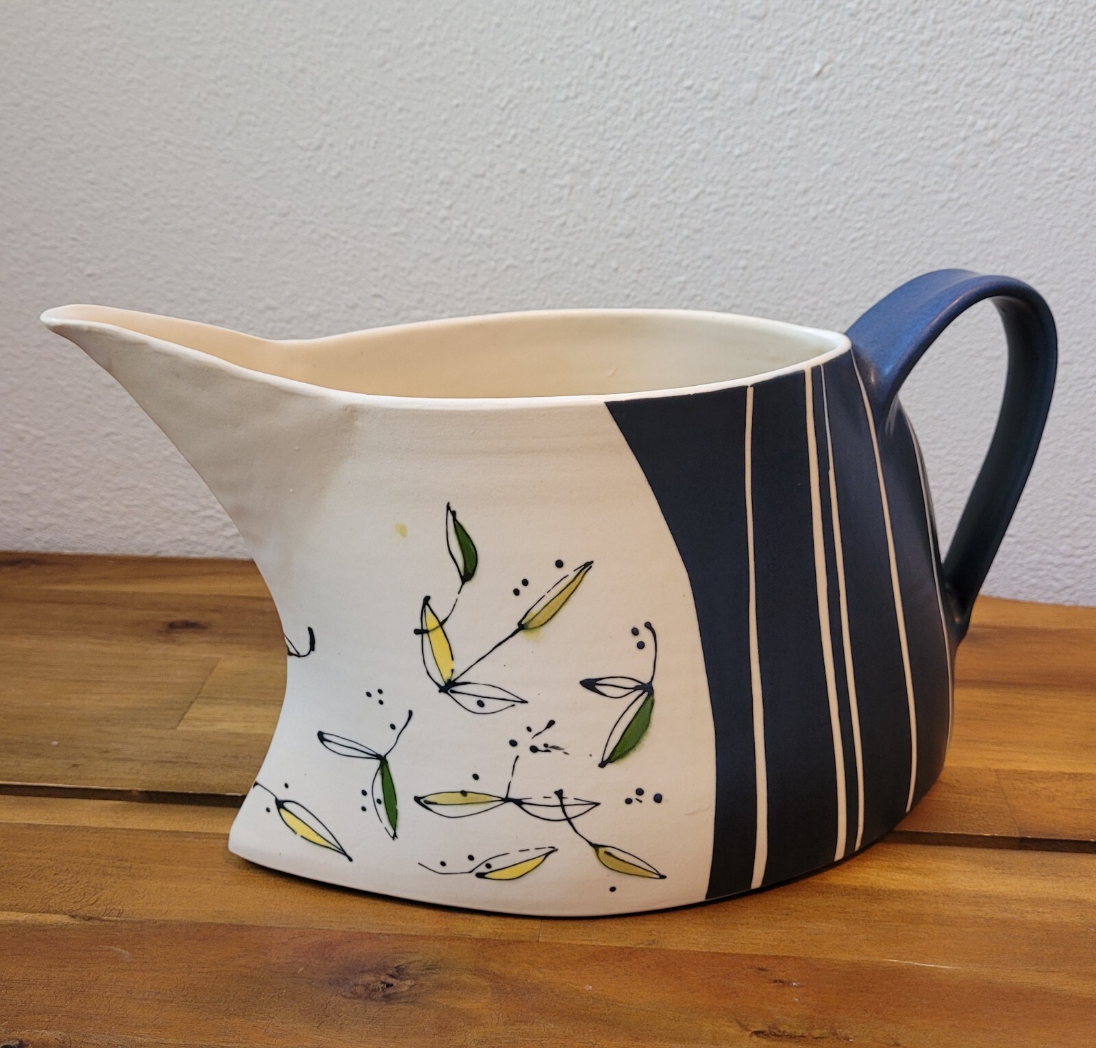 Original Signed Rita Vali Hand-Sculpted Porcelain Contemporary Pitcher-Large