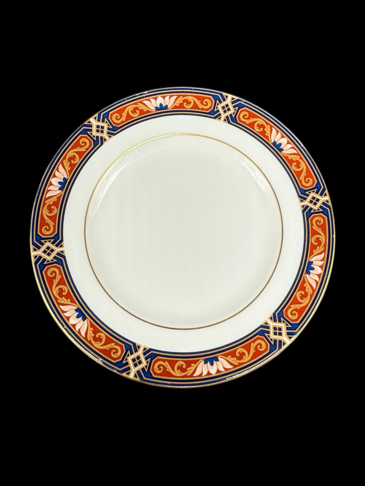 Wedgwood Chippendale Blue And Rust Bread & Butter Plate Discontinued England