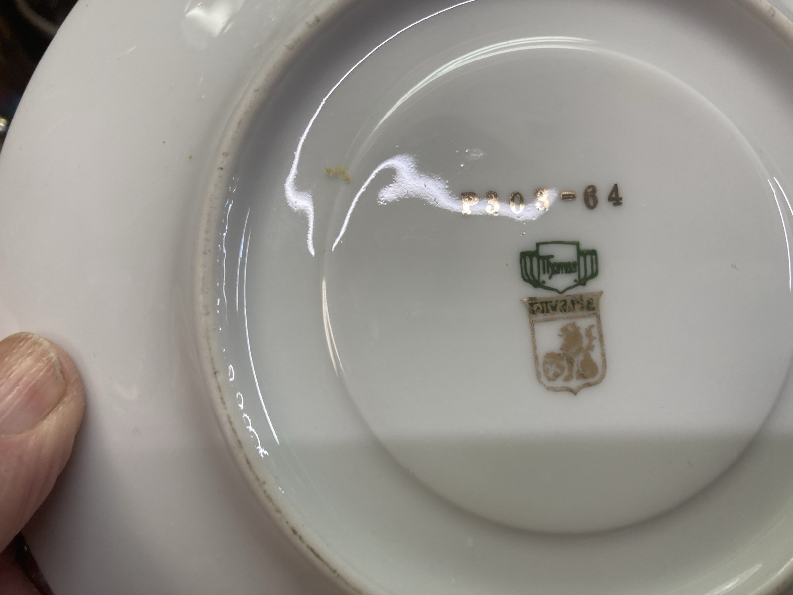 Thomas Bavaria / Pickard China Black And Gold Bullion Soup Cup With Saucer