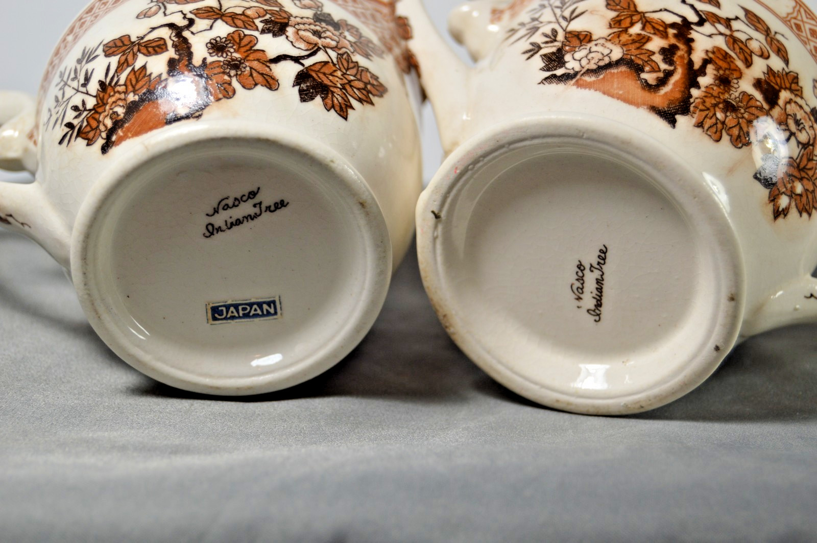Vintage Nasco Indian Tree Creamer and Sugar Bowl with Lid, JAPAN