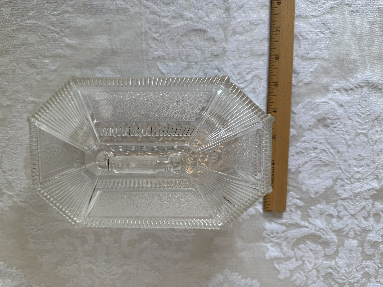 EAPG Bryce, Walker & Co. Glass Covered Dish, circa 1887. Derby / Pleat & Panel