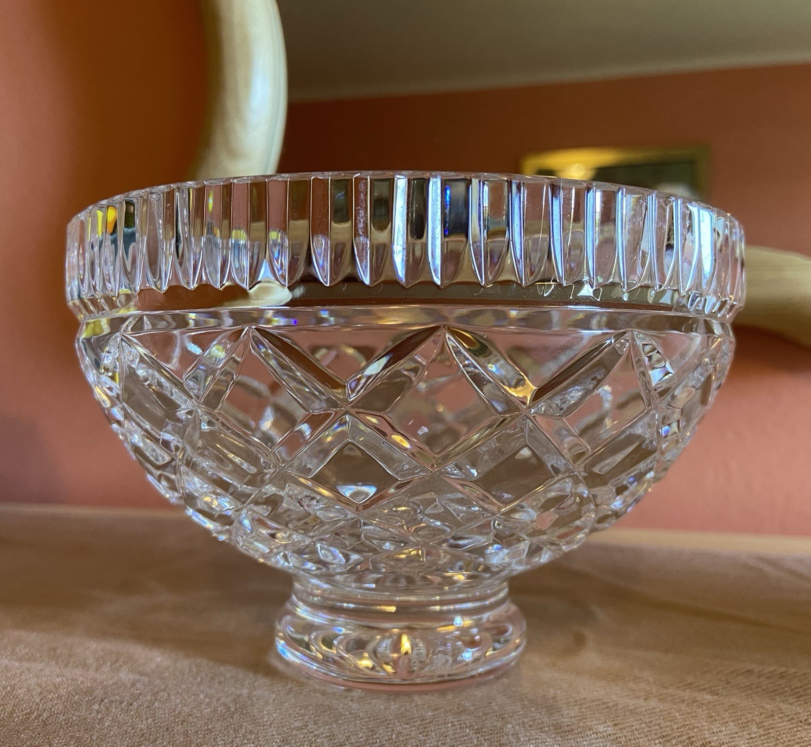 Vintage Waterford Crystal Bowl 6″ Signed By Master Cutter Philip Sheridan 1997