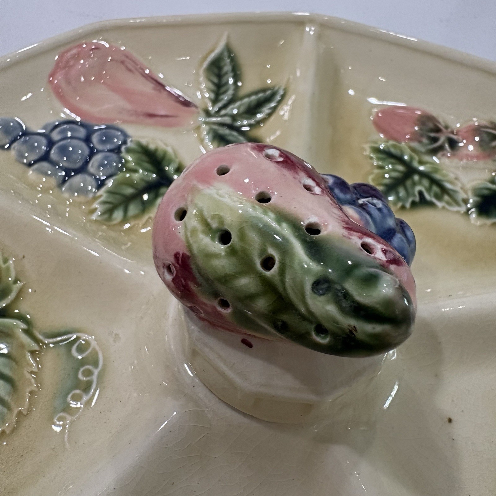 VTG Tilso Japan Relish Tray Toothpick Holder Divided Fruit Serving Dish 53/589
