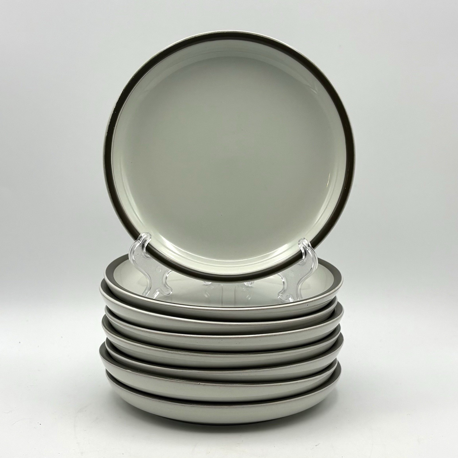Denby Stoneware England Dark Green Camelot Bread & Butter Plates 6 5/8″ Set of 8