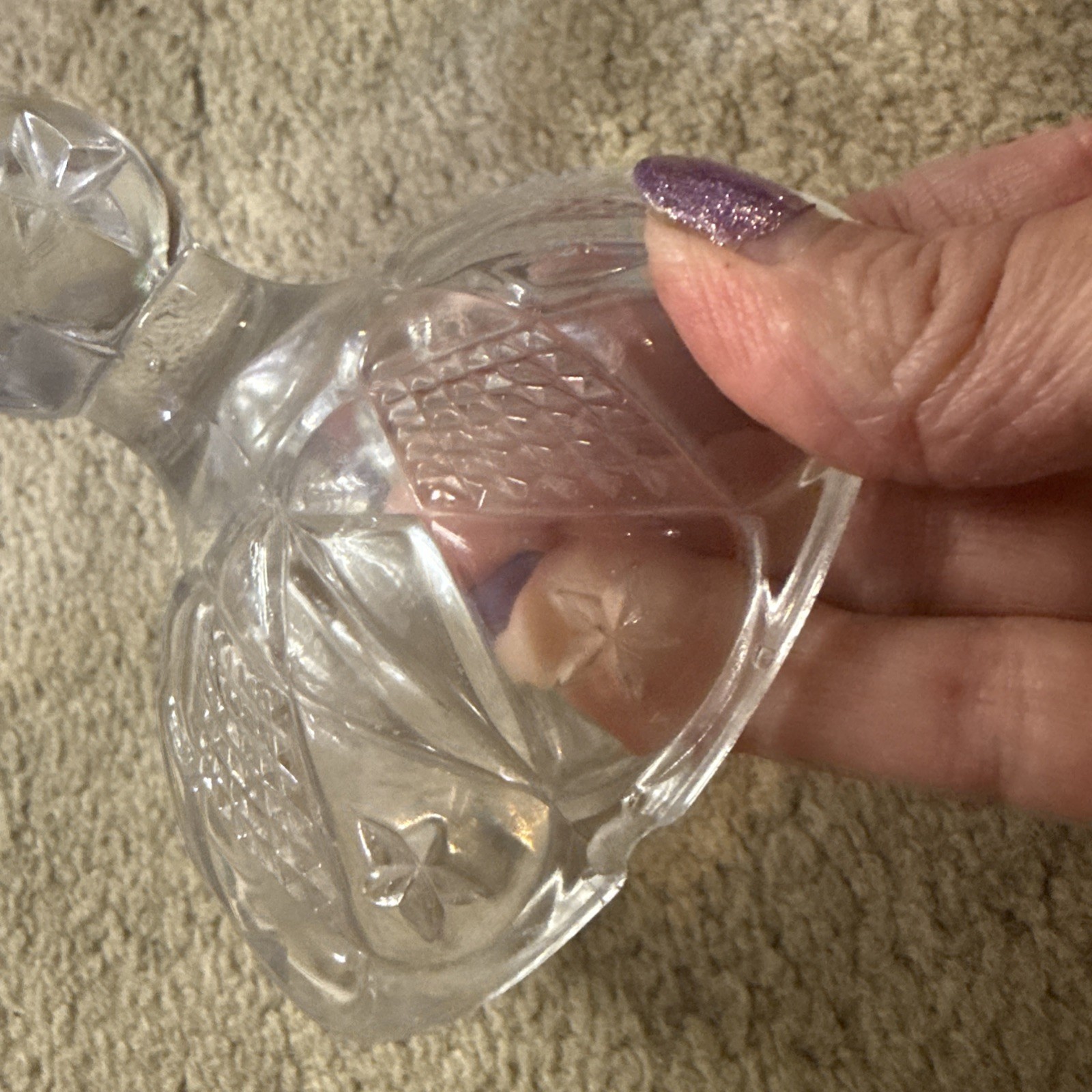 Antique EAPG Ohio Flint Glass Co #488 Diamond Compote Candy Dish Ca 1896